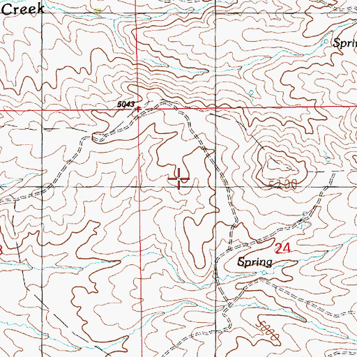 Topographic Map of Danskin Mountains, ID