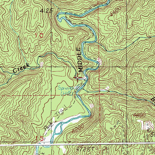 Topographic Map of Dash Creek, ID