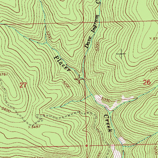 Topographic Map of Dave Ingram Creek, ID
