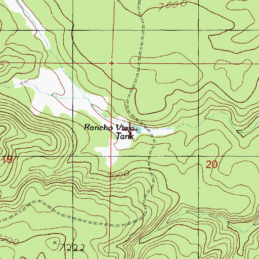 Topographic Map of Rancho Viejo Tank, AZ
