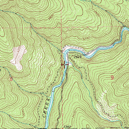 Topographic Map of Daveggio Creek, ID