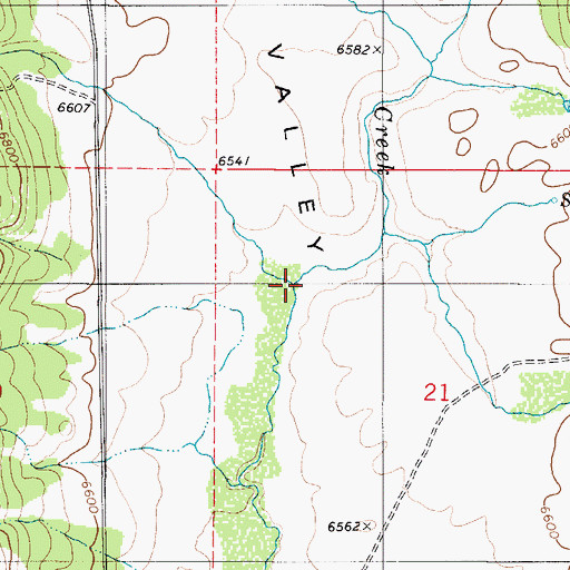 Topographic Map of Daves Creek, ID