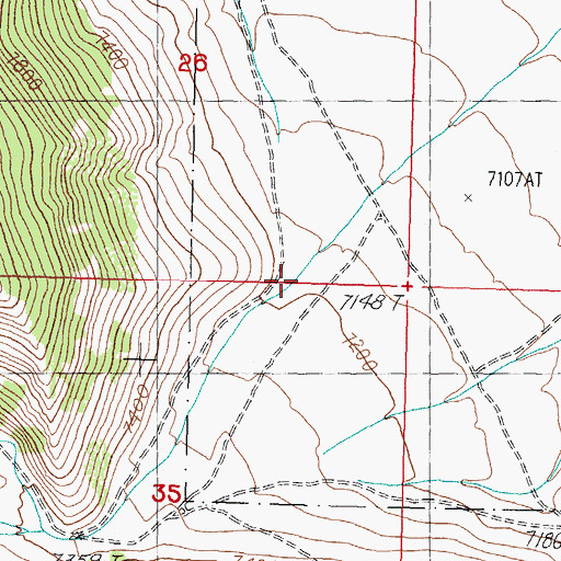 Topographic Map of Davis Canyon, ID