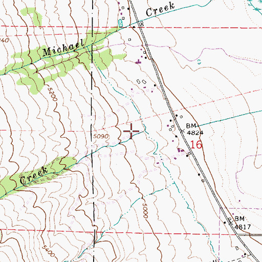 Topographic Map of Davis Creek, ID