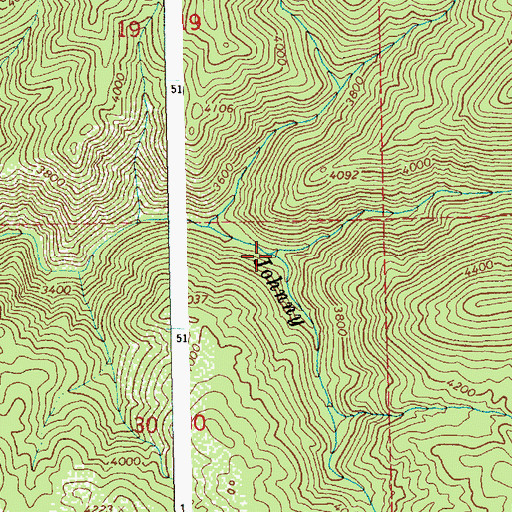 Topographic Map of Davis Creek, ID