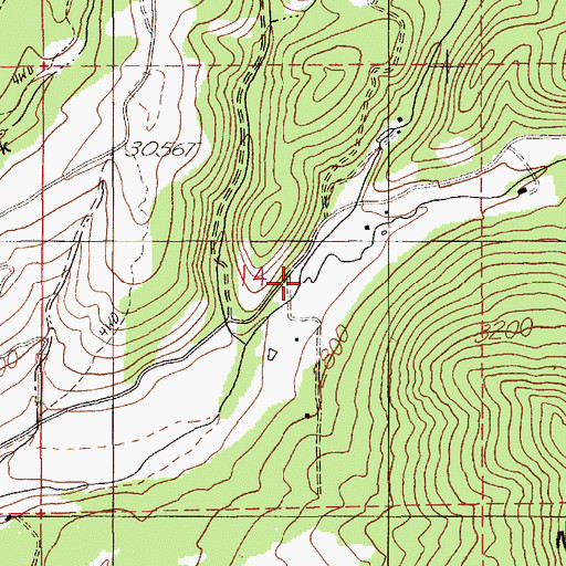 Topographic Map of Davis Creek, ID