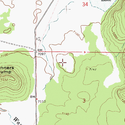 Topographic Map of Raymond Lake, AZ