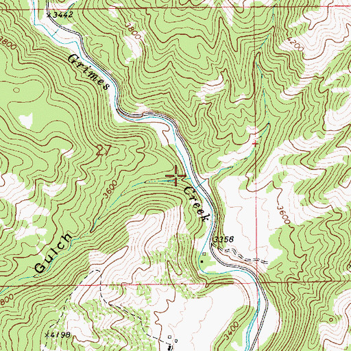 Topographic Map of Davis Gulch, ID