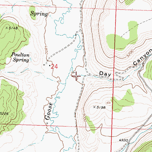 Topographic Map of Day Canyon, ID