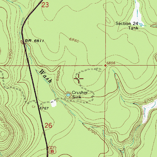 Topographic Map of Raymond Park, AZ
