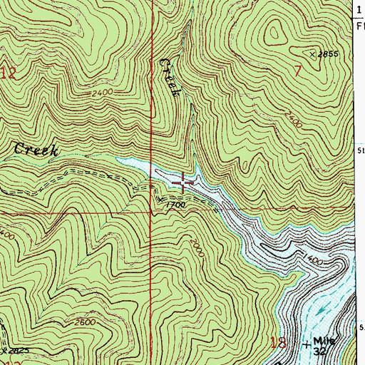 Topographic Map of Day Creek, ID