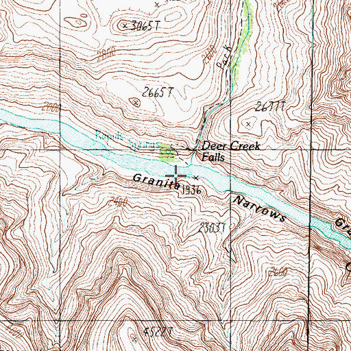 Topographic Map of Deer Creek, AZ
