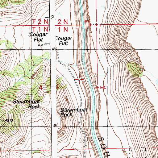 Topographic Map of Dead Horse Creek, ID