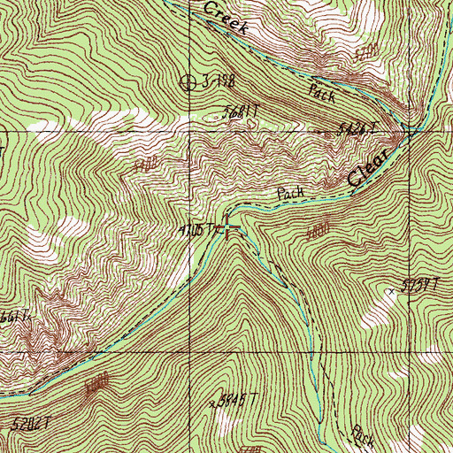 Topographic Map of Deadhorse Creek, ID