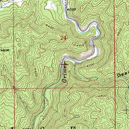Topographic Map of Deadhorse Gulch, ID