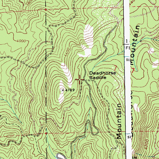 Topographic Map of Deadhorse Saddle, ID