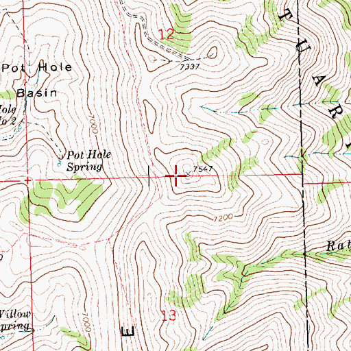 Topographic Map of Deadline Ridge, ID