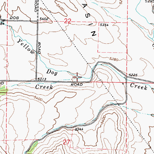 Topographic Map of Deadwood Creek, ID