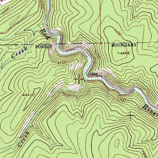 Topographic Map of Deadwood Creek, ID