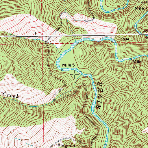 Topographic Map of Deadwood Jim Creek, ID