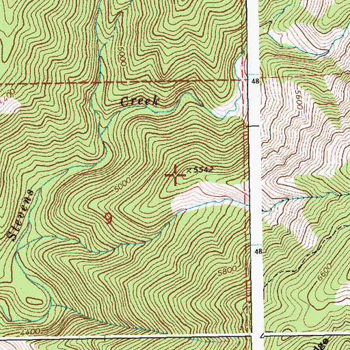Topographic Map of Deadwood Ridge, ID
