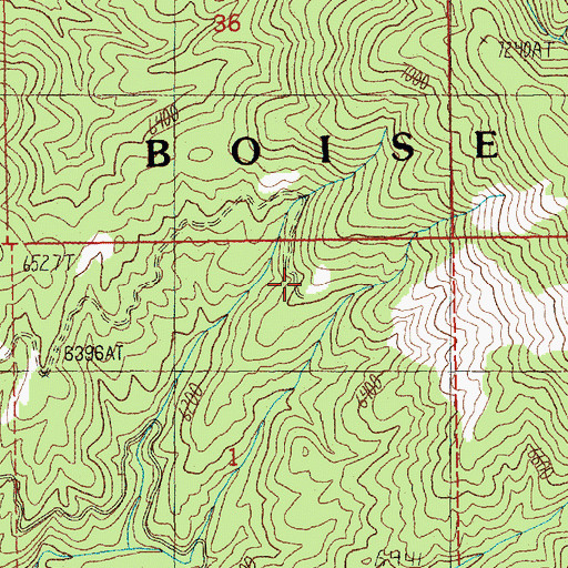 Topographic Map of Deadwood River Trail, ID