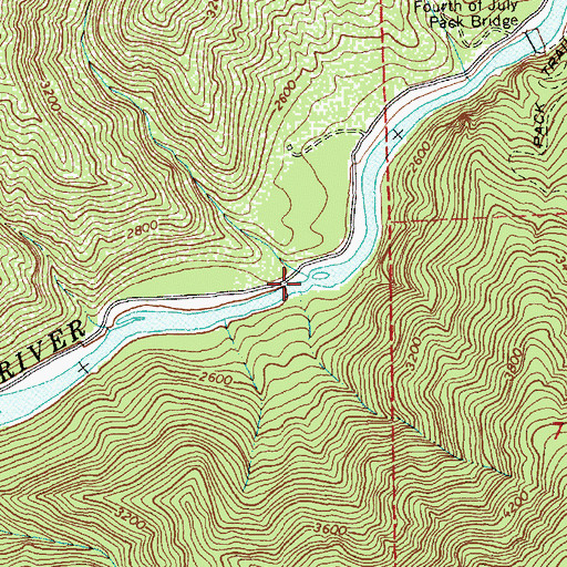 Topographic Map of Death Creek, ID