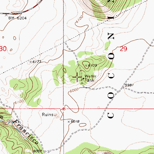 Topographic Map of Rio De Flag Trick Tank, AZ