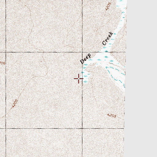 Topographic Map of Deep Creek, UT