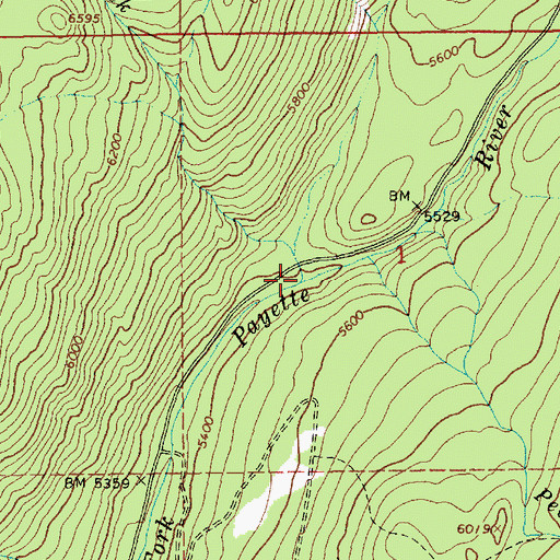 Topographic Map of Deep Creek, ID