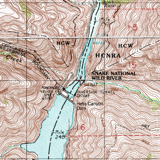Topographic Map of Deep Creek, ID