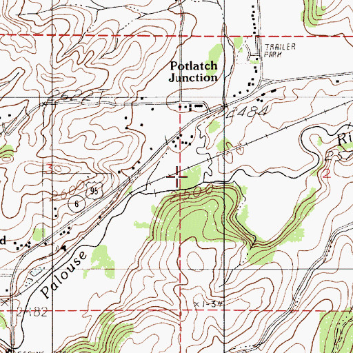 Topographic Map of Deep Creek, ID
