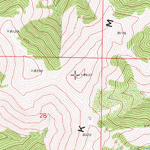 Topographic Map of Deep Creek Mountains, ID