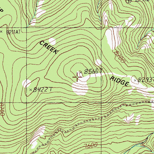 Topographic Map of Deep Creek Ridge, ID