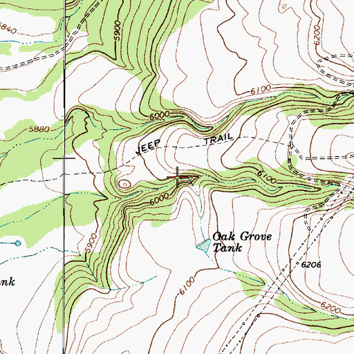 Topographic Map of Rock Tank, AZ