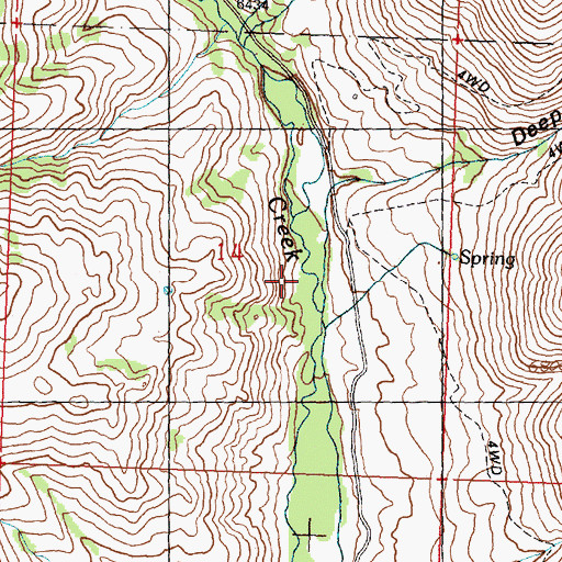 Topographic Map of Deep Gulch, ID