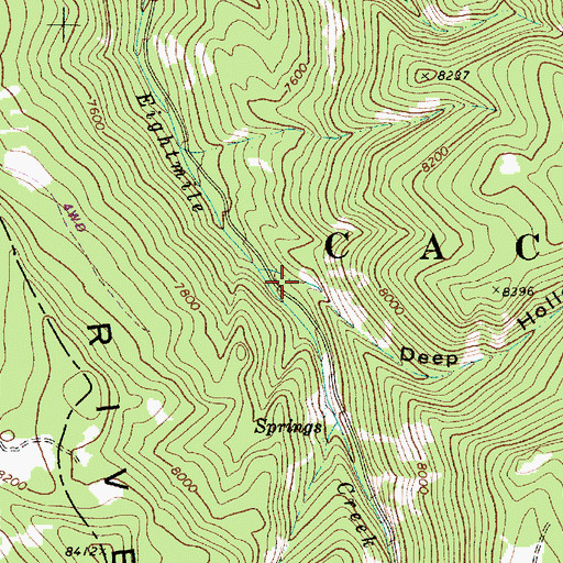 Topographic Map of Deep Hollow, ID