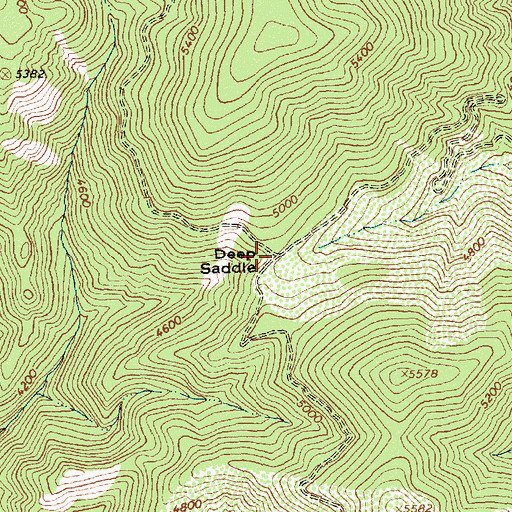 Topographic Map of Deep Saddle, ID