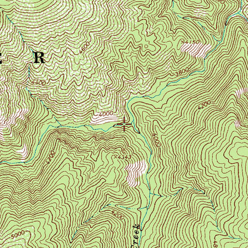 Topographic Map of Deep Saddle Creek, ID
