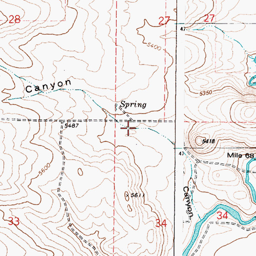 Topographic Map of Deer Canyon, ID