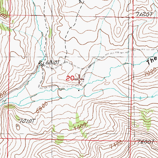 Topographic Map of Deer Canyon, ID