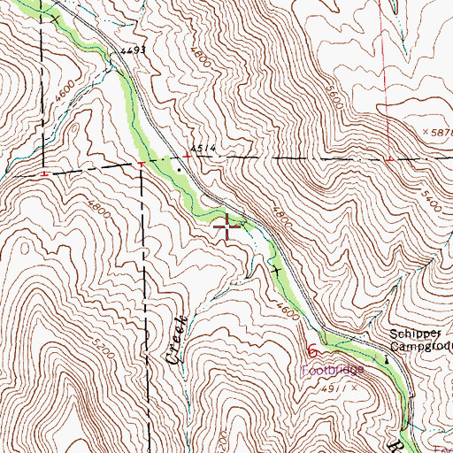 Topographic Map of Deer Creek, ID