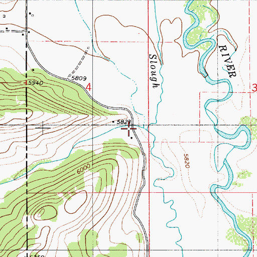 Topographic Map of Deer Creek, ID
