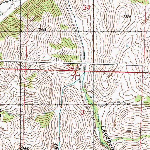Topographic Map of Deer Creek, ID