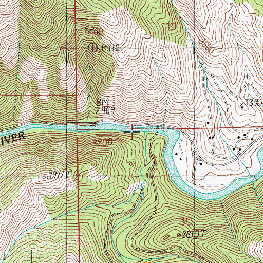 Topographic Map of Deer Creek, ID