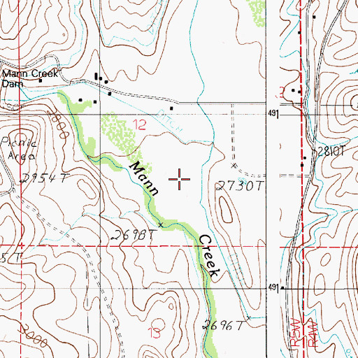Topographic Map of Deer Creek, ID