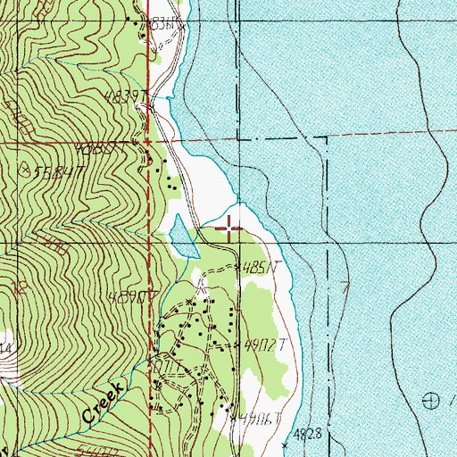 Topographic Map of Deer Creek, ID