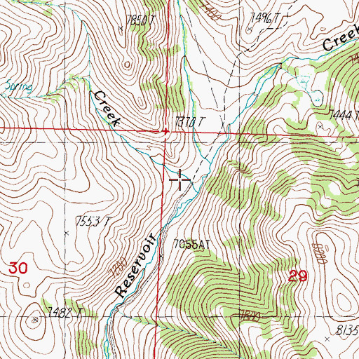 Topographic Map of Deer Creek, ID