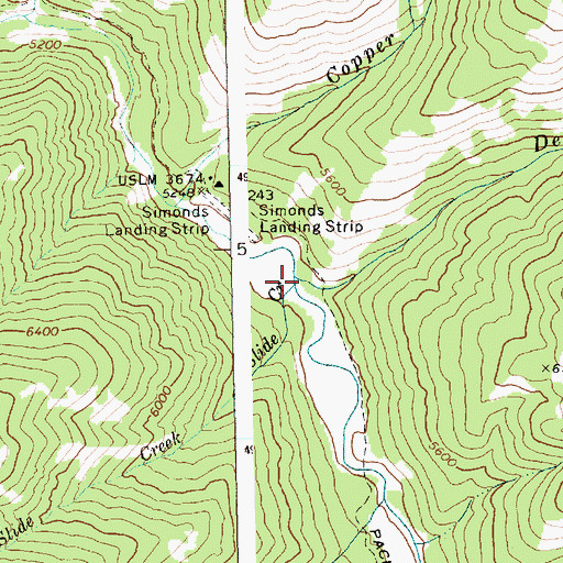 Topographic Map of Deer Creek, ID