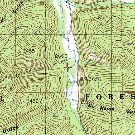 Topographic Map of Deer Creek, ID